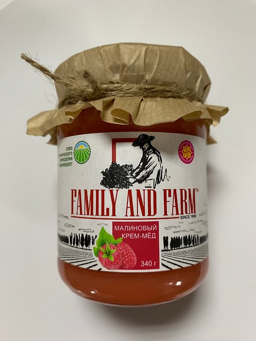 FamilyAndFarm Sweet Raspberries Creamed Honey /Pure Homemade Raspberry Jam Honey