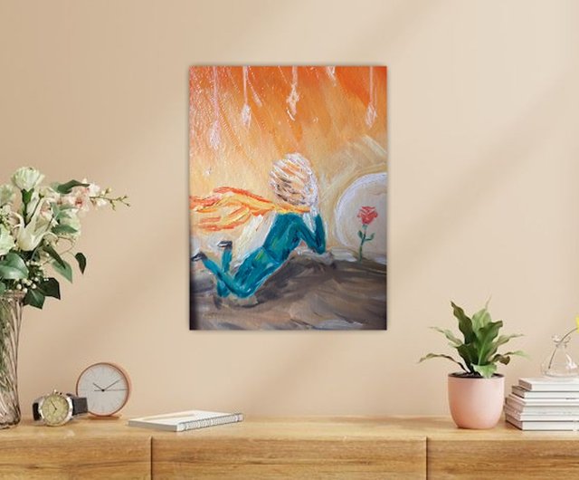 絵画 油絵 原画 ☆星の王子さま☆ 絵画 油絵 原画 ☆星の王子さま☆の通販 by えびな｜ラクマ