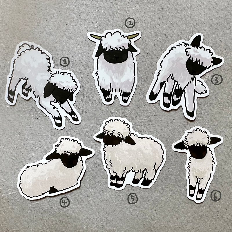 Valais Blacknose sheep sticker - Stickers - Paper 