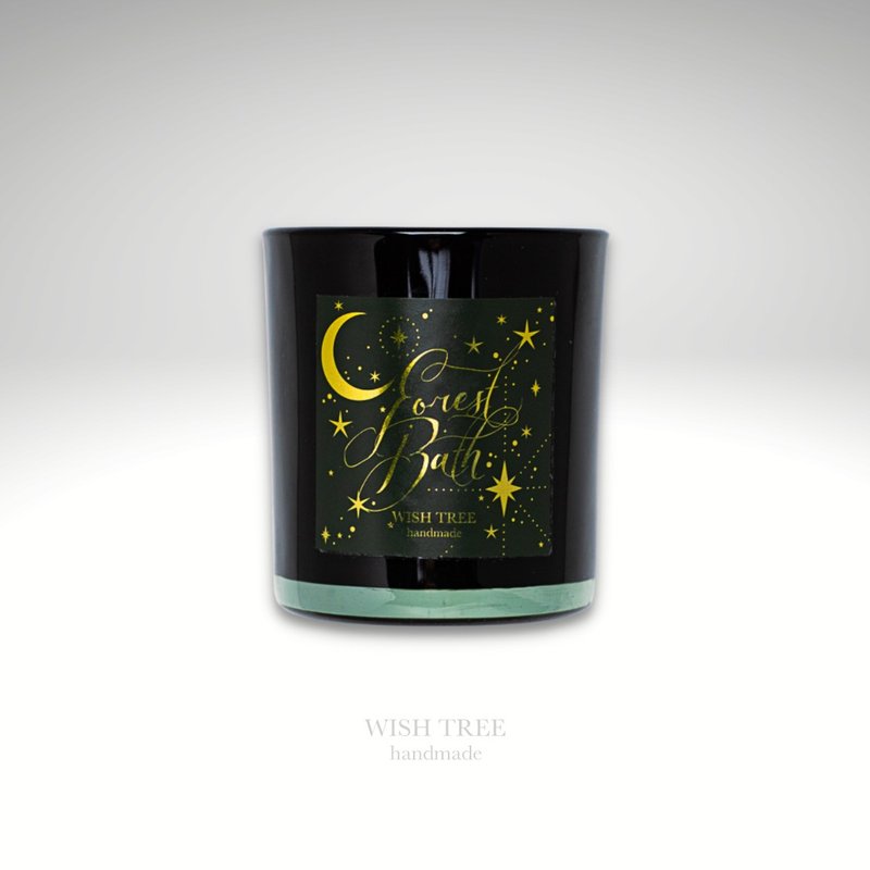 Spiritual forest scented candle - เทียน/เชิงเทียน - ขี้ผึ้ง สีดำ