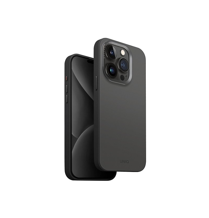 Pre-order iPhone 15 Series Lyden Ds Scratch Resistant Leather Magnetic Phone Case - Rhino Gray/Black - Phone Cases - Other Materials Gray