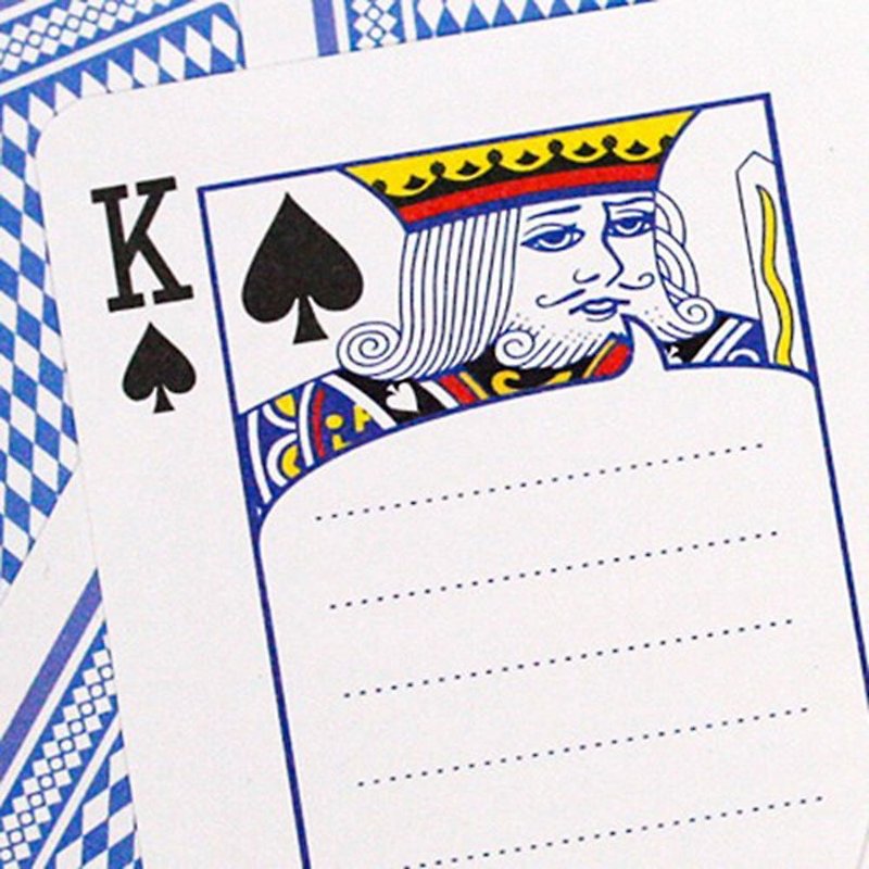 POKER playing card note paper / blue - Sticky Notes & Notepads - Paper Blue