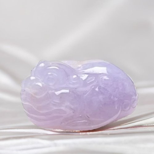 瓔珞翡翠 【招財神獸】紫羅蘭翡翠三腳蟾蜍| 天然緬甸玉翡翠A貨 |送禮