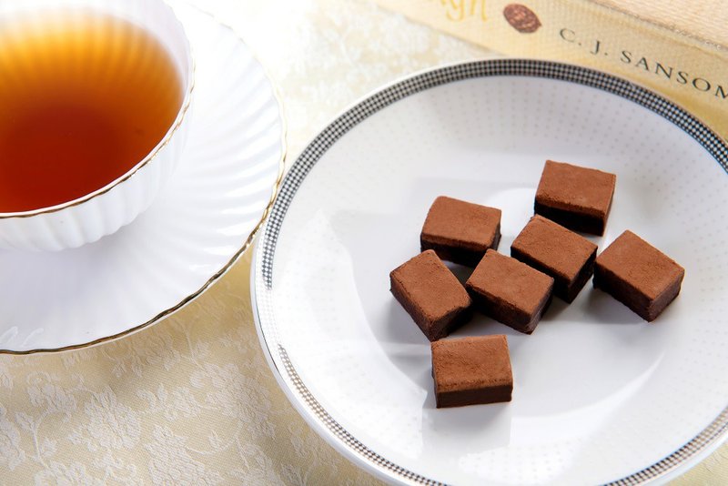 Chocolate Yunzhuang-Tea Flavor|Royal Earl Gray Raw Chocolate (35pcs) - ช็อกโกแลต - อาหารสด สีนำ้ตาล