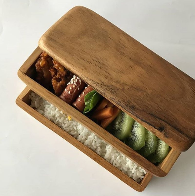 Susun Bento Box - 便當盒/食物袋 - 木頭 咖啡色