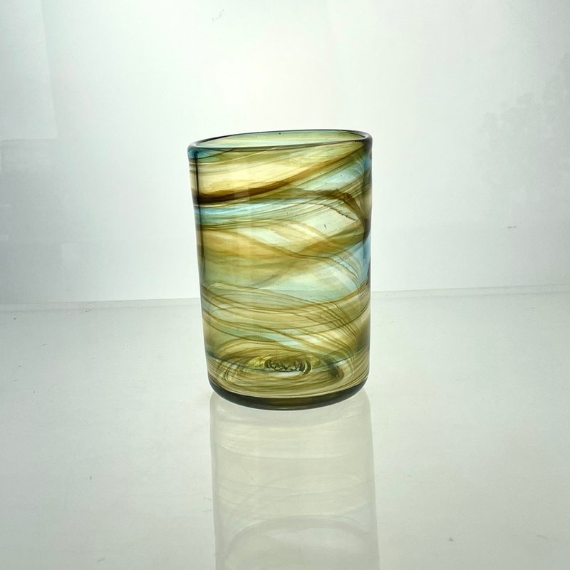 Forest Morning Light Cup-straight handmade glass purely hand blown - แก้ว - แก้ว หลากหลายสี