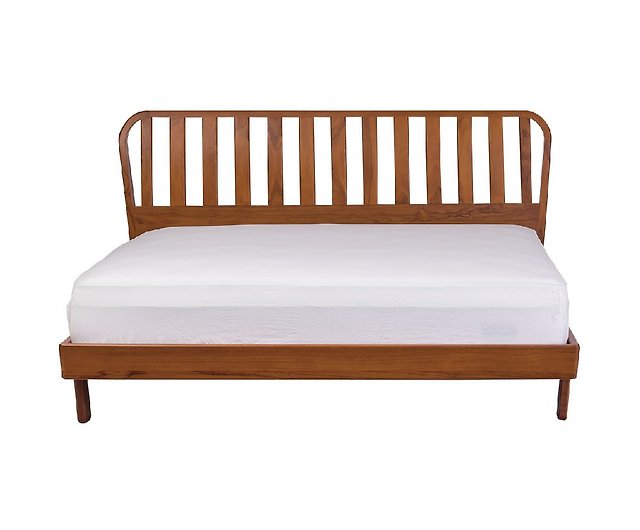 Nordic Style 5x6 2 Feet Crown Double, Spindle Twin Bed Frame Wood