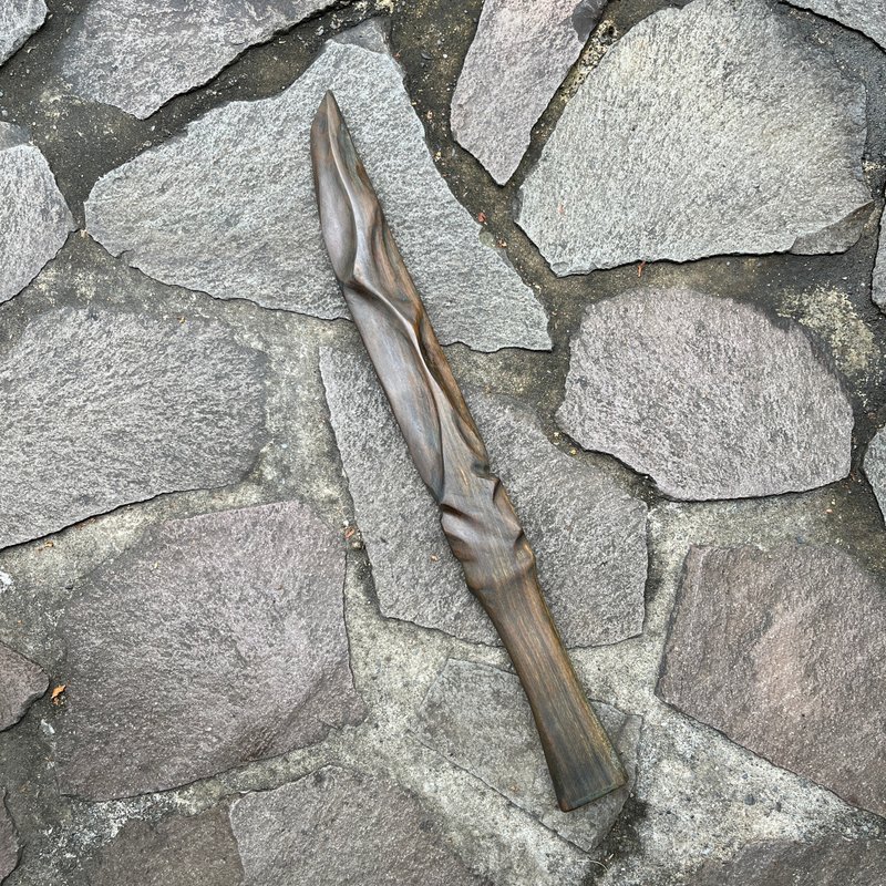 我販劍　妖刀　謁玆　綠檀收藏藝品　匕首 木刀 小刀　魔劍紙鎮 - 擺飾/家飾品 - 木頭 綠色