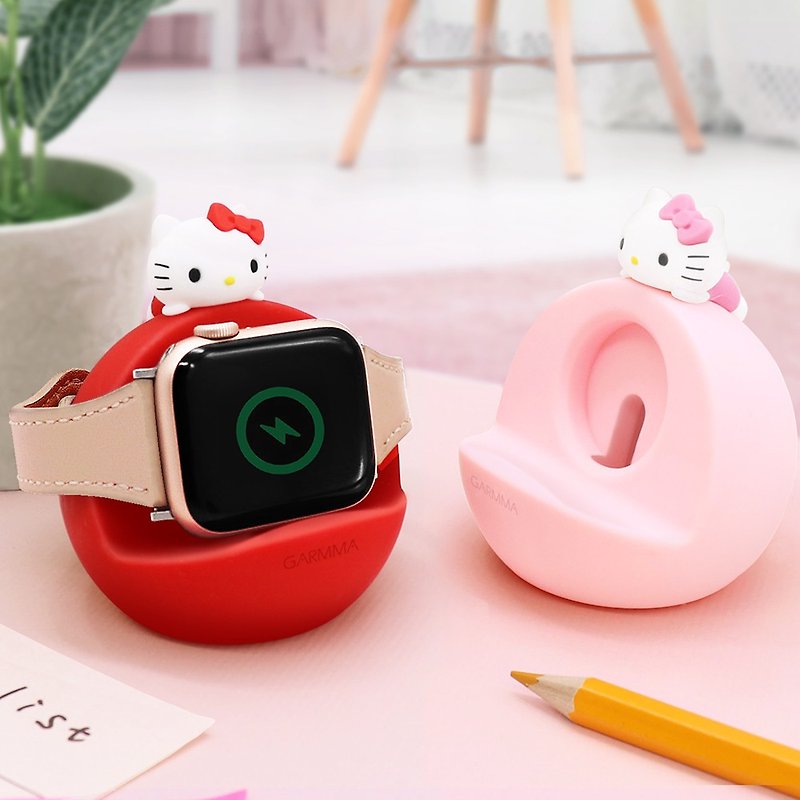 矽膠 手機配件 - GARMMA Hello Kitty Apple Watch &手機 二合一充電支架