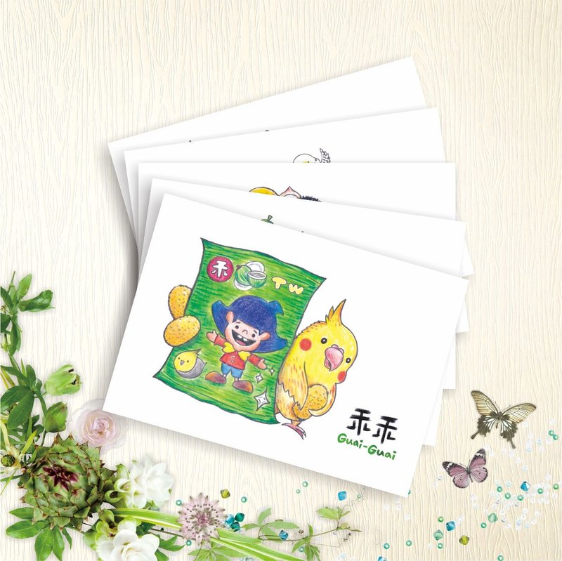 【臺灣零食鳥】 明信片 - 寶島食堂I - 5款各1張 - 卡片/明信片 - 紙 
