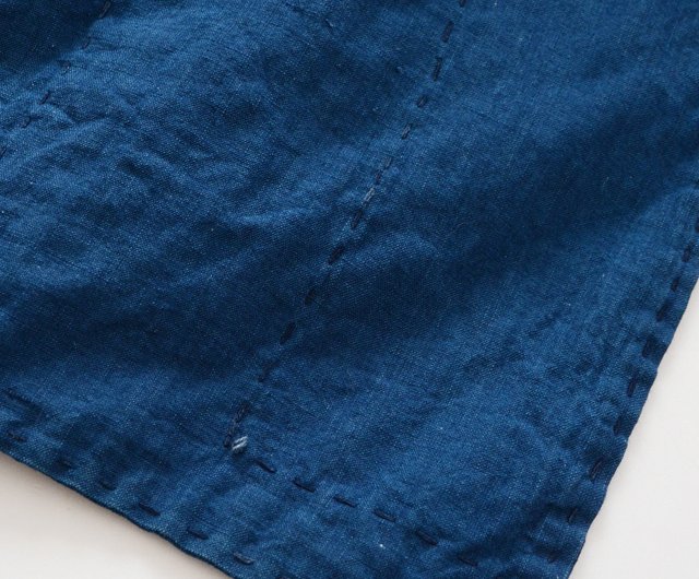 古布 荒刺し子 藍染 木綿 無地 リメイク素材 ハンドメイド 生地