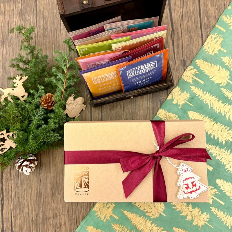 【聖誕禮盒】領航家 濾掛式咖啡禮盒(20入/10種口味) 附聖誕吊飾 - 咖啡/咖啡豆 - 其他材質 