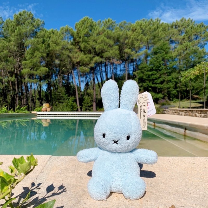 Bon Ton Toys | Miffy Sitting Terry Light Blue - 23cm - ตุ๊กตา - วัสดุอื่นๆ สีน้ำเงิน