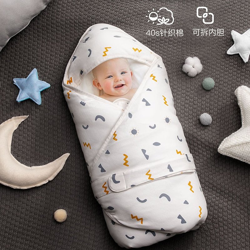 Full moon gift box newborn hug quilt pure cotton autumn and winter thickened quilt with removable inner liner