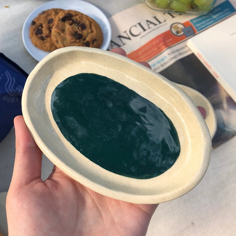 Jiaming Lake / Pottery Plate - Plates & Trays - Pottery Green