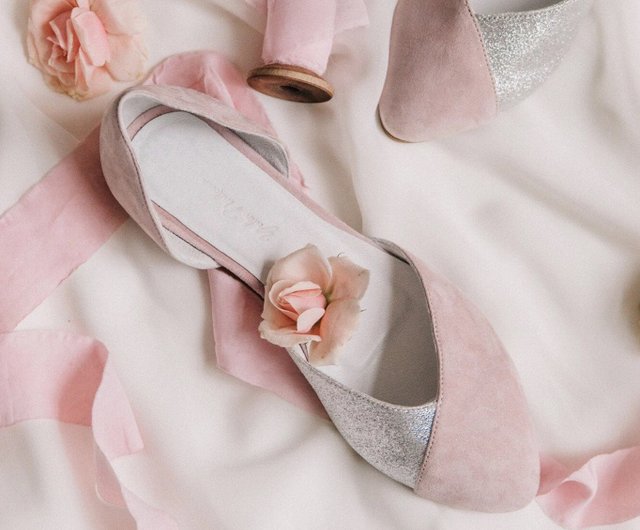 Blush flats for on sale wedding