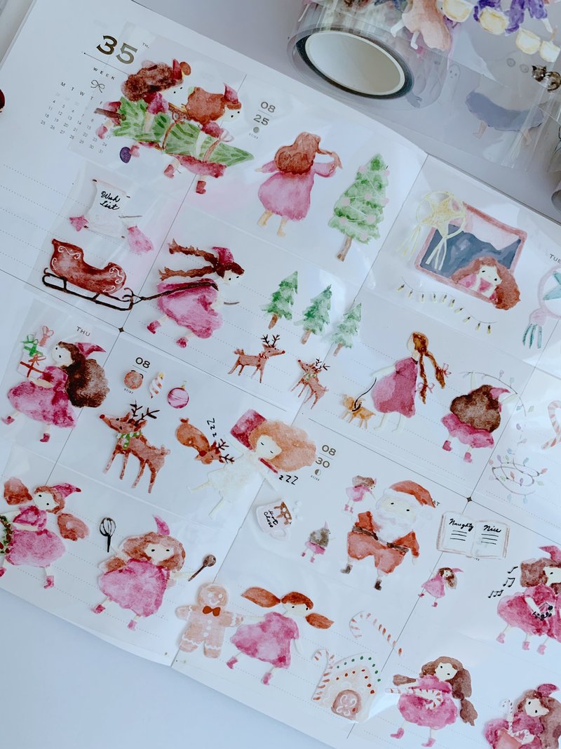 Little Elfie / 5cm Clear PET Washi Tape - 紙膠帶/和紙/PET - 其他材質 