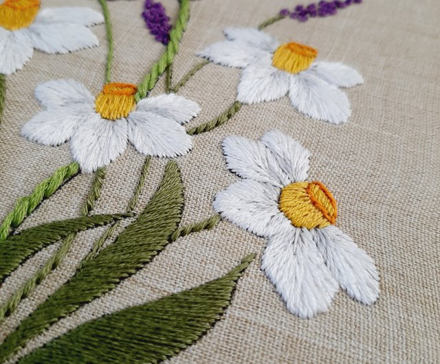 繡圖 鳶尾花 刺繍絵 菖蒲と水仙 手刺繍 壁飾り - ショップ Embroidery 