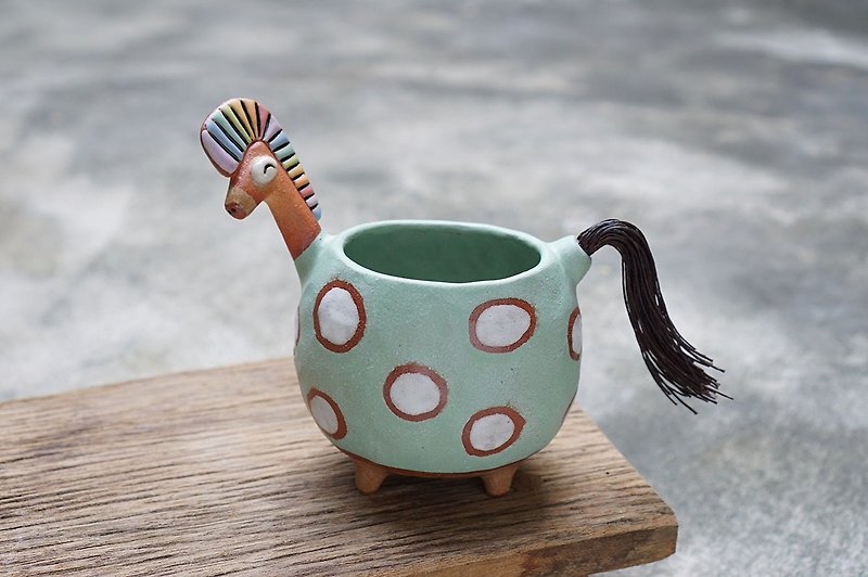 Horse, pencil holder, vase , Handmade ceramic - Pencils & Mechanical Pencils - Pottery Blue