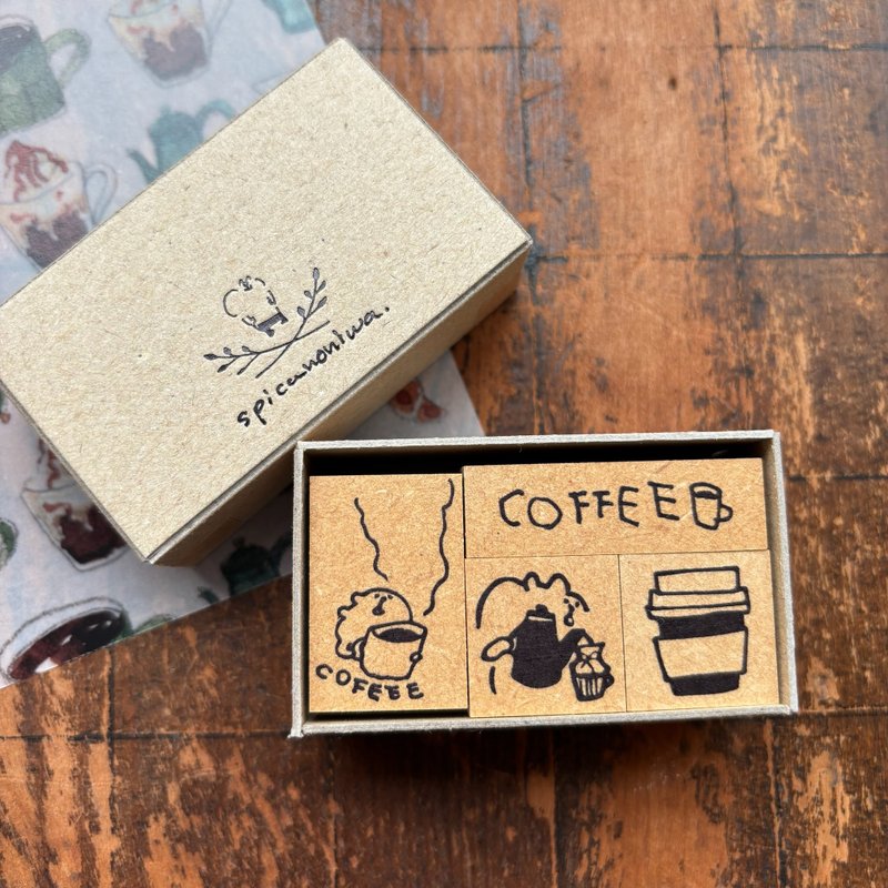 Spica 小庭手作 muu醬的印章 / 咖啡組 - 印章/印台 - 橡膠 