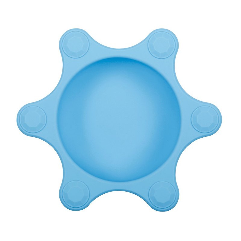 Crown Non-Plastic Baby Bowl -Blue - Other - Silicone Blue