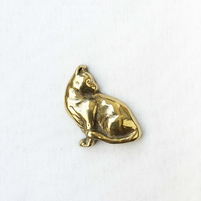 Vintage Handmade Paperweight - cat style - Other - Other Metals Gold