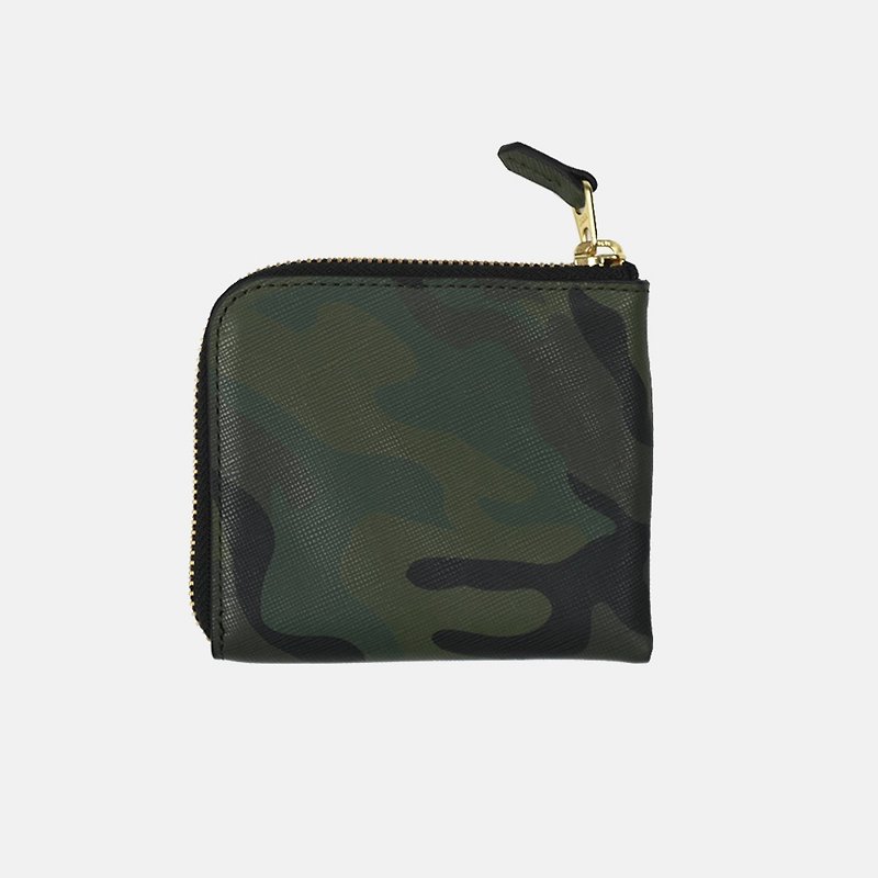 Tali Wallet Green camouflage - กระเป๋าสตางค์ - หนังแท้ สีเขียว