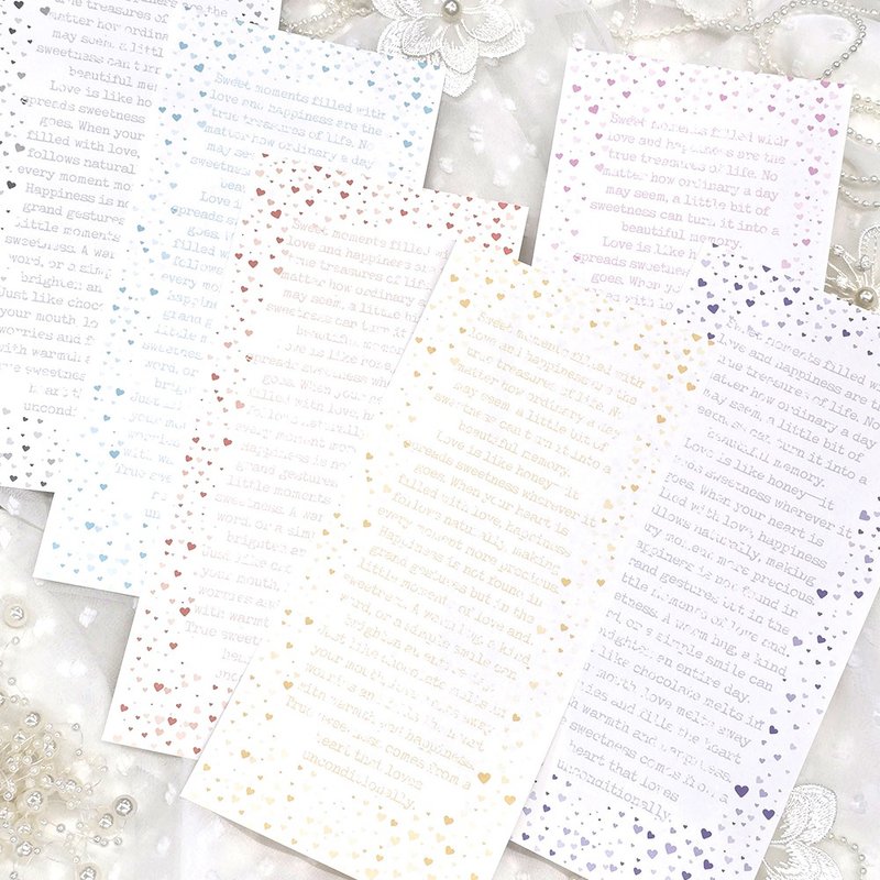 :Heart letter: Double-sided paper - 信封/信紙 - 紙 