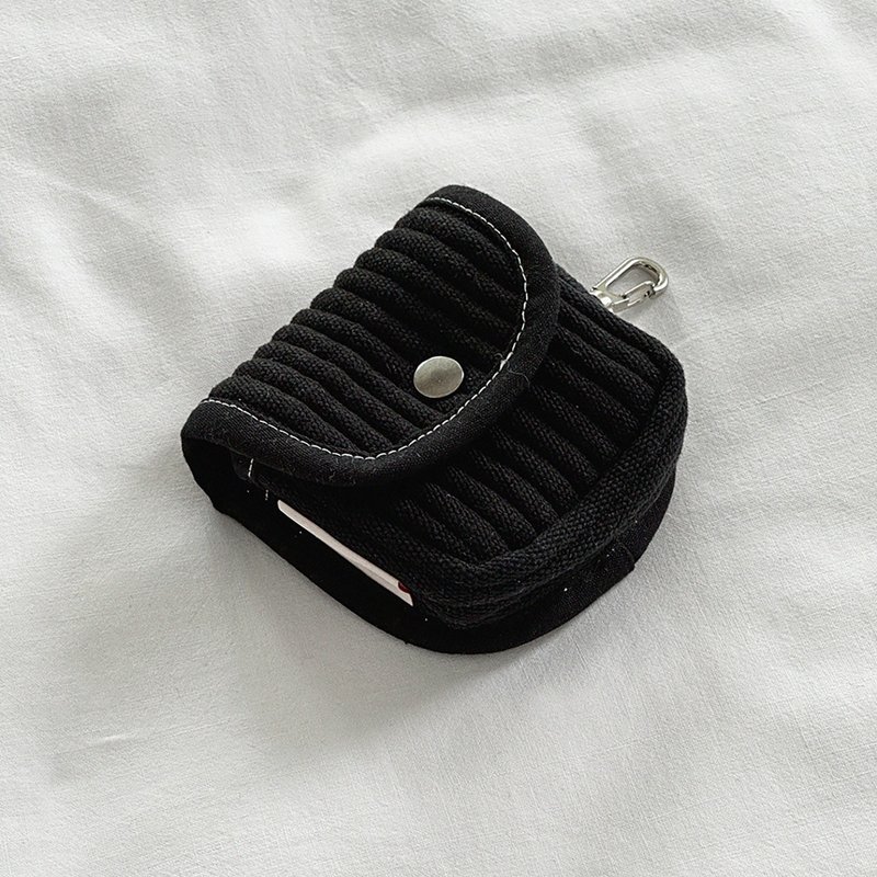 Micro Pouch _ Black - Toiletry Bags & Pouches - Cotton & Hemp Black