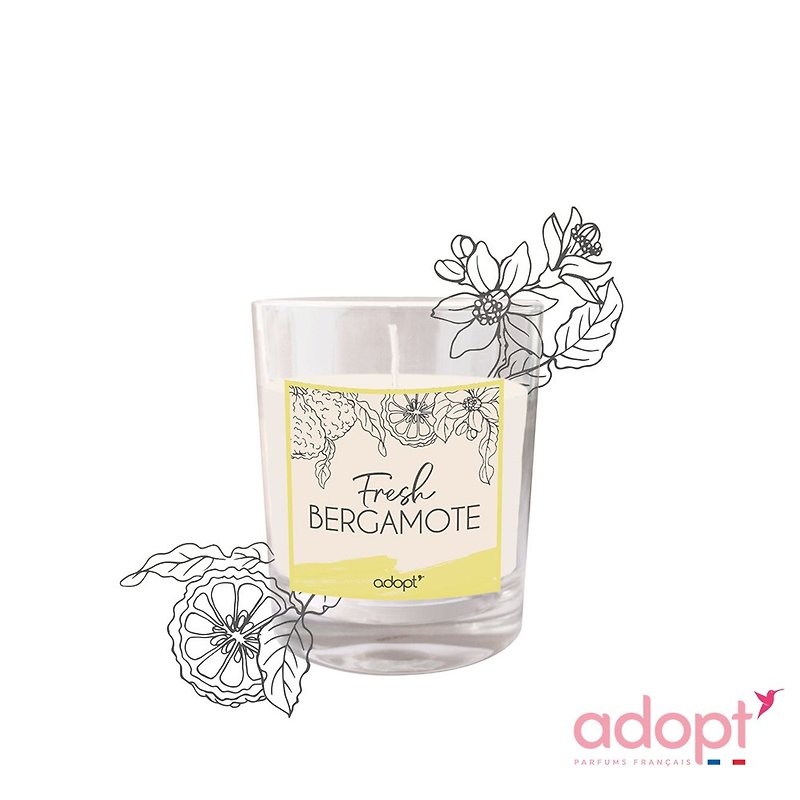 Bergamot scented candle 100g | 100% natural essential oil candle - เทียน/เชิงเทียน - แก้ว 