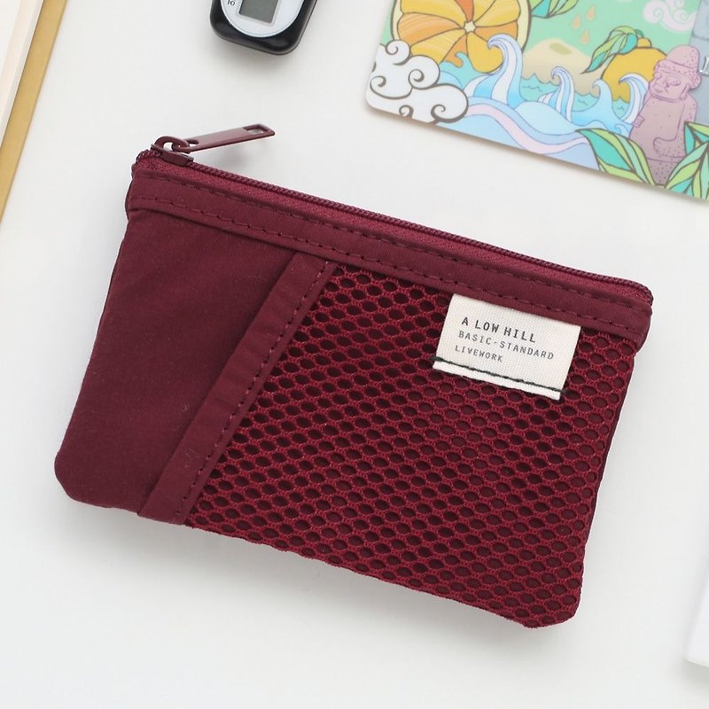 Livework casual style double ticket card purse - raspberry red, LWK51547 - Coin Purses - Plastic Red