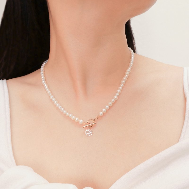 Pearls Natural Baroque Freshwater Pearl Necklace Essential Series - Necklaces - Pearl Gold