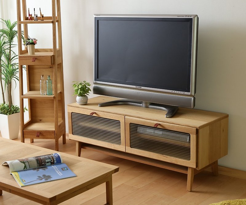 Asahikawa Furniture Taisetsu Woodworking luonto Low board - โต๊ะวางทีวี - ไม้ สีนำ้ตาล