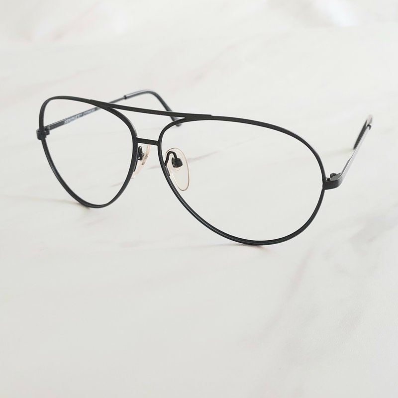 美國百年經典飛行員鏡框品牌 Serengeti eyewear 霧黑色金屬眼鏡 - 眼鏡/鏡框 - 其他金屬 黑色