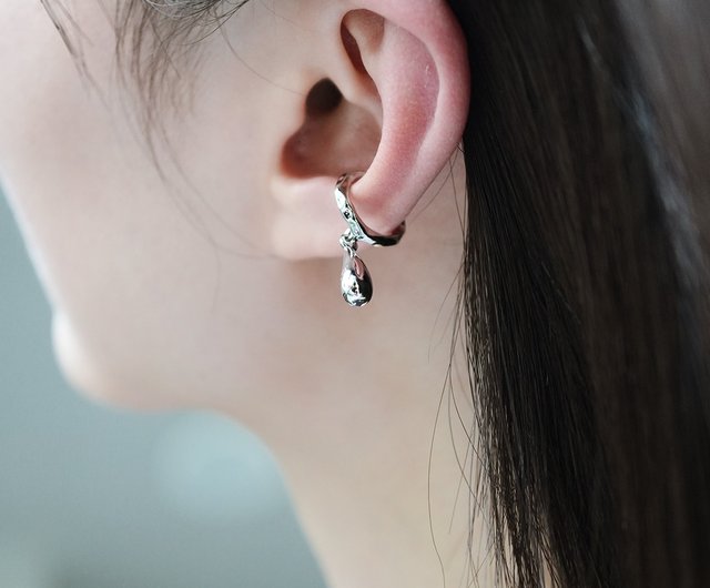 Gift] Water drop hanging painless ear cuff, unisex earrings
