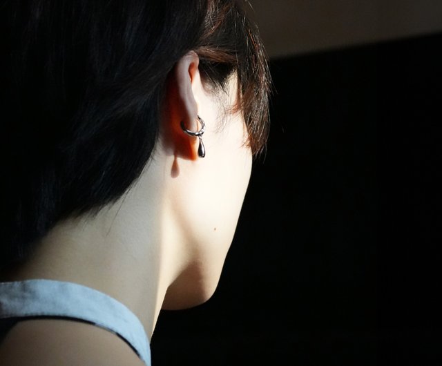 Gift] Water drop hanging painless ear cuff, unisex earrings