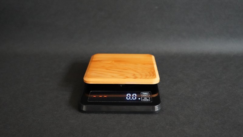 Taiwanese cypress coffee fragrance wood fragrance timeable electronic scale in various materials - Coffee Pots & Accessories - Wood Orange