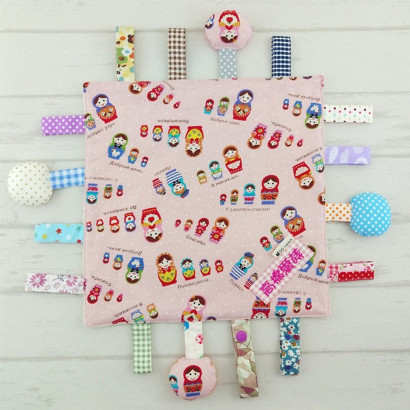 Russian dolls are available in -9 models. Cotton ball X cotton cloth label paper comforting towel (free embroidered name) - Baby Gift Sets - Cotton & Hemp Pink