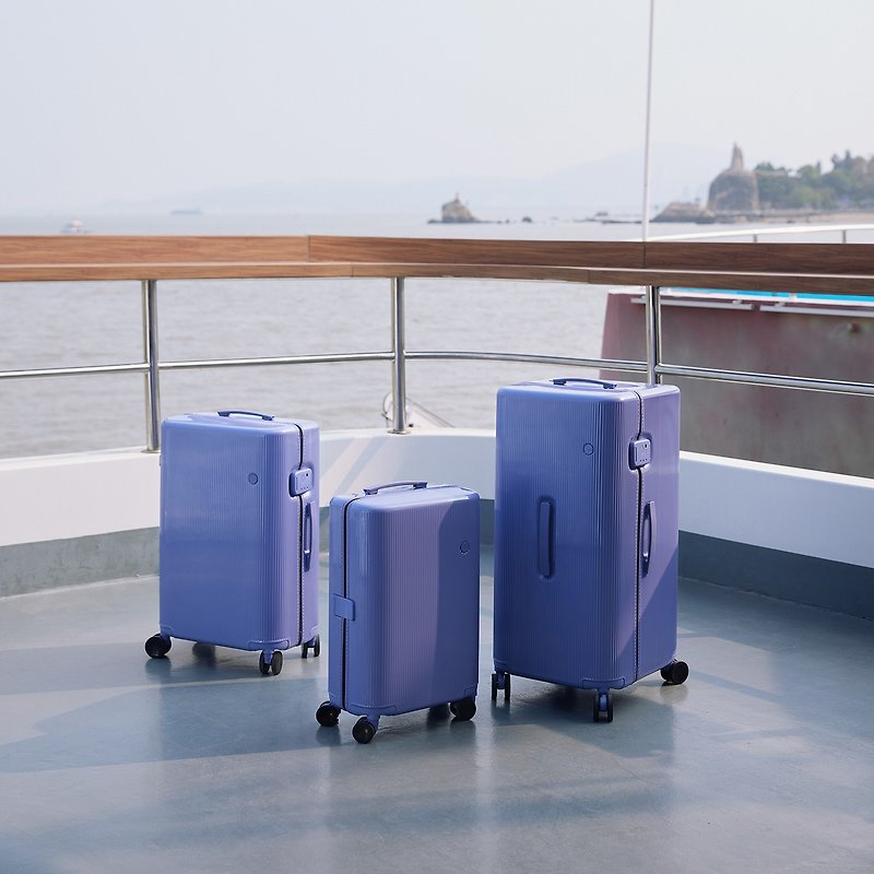 ITO 數字紫 PISTACHIO 2 STRIPED 開心果抗菌行李箱登機托運箱 - 行李箱 / 旅行喼 - 其他材質 