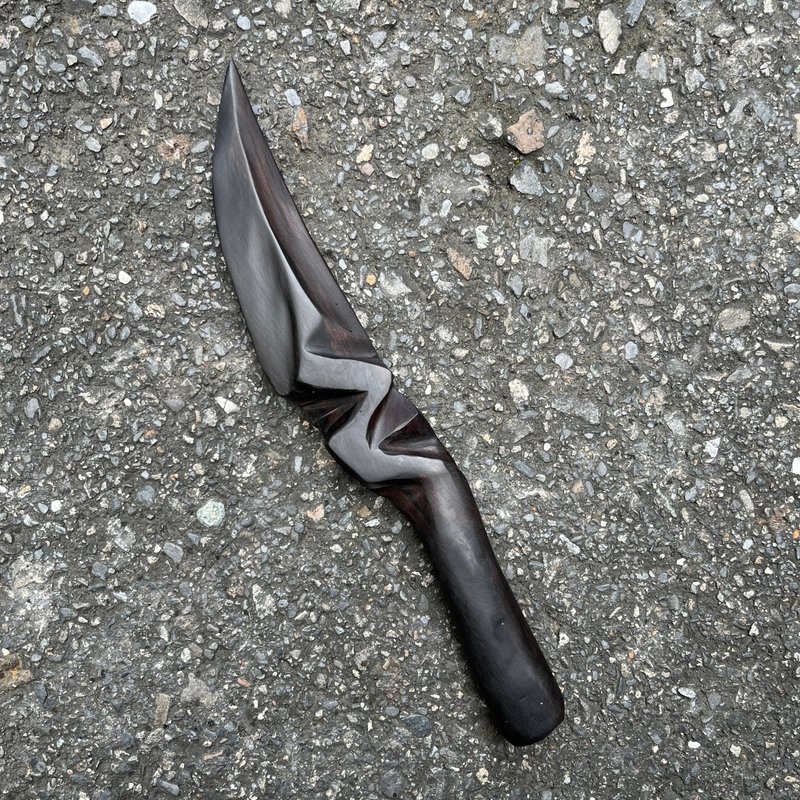 我販劍　妖刀　絕暝　藝術木刀　手工木劍　匕首　魔劍紙鎮 - 擺飾/家飾品 - 木頭 黑色