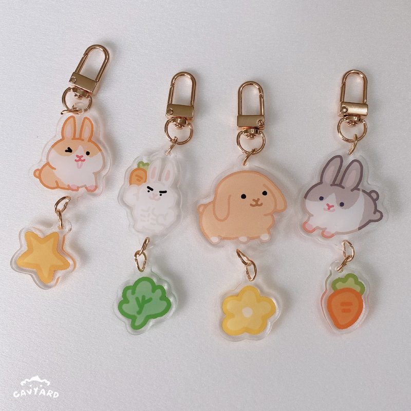 Bunny chain pendant - พวงกุญแจ - อะคริลิค 