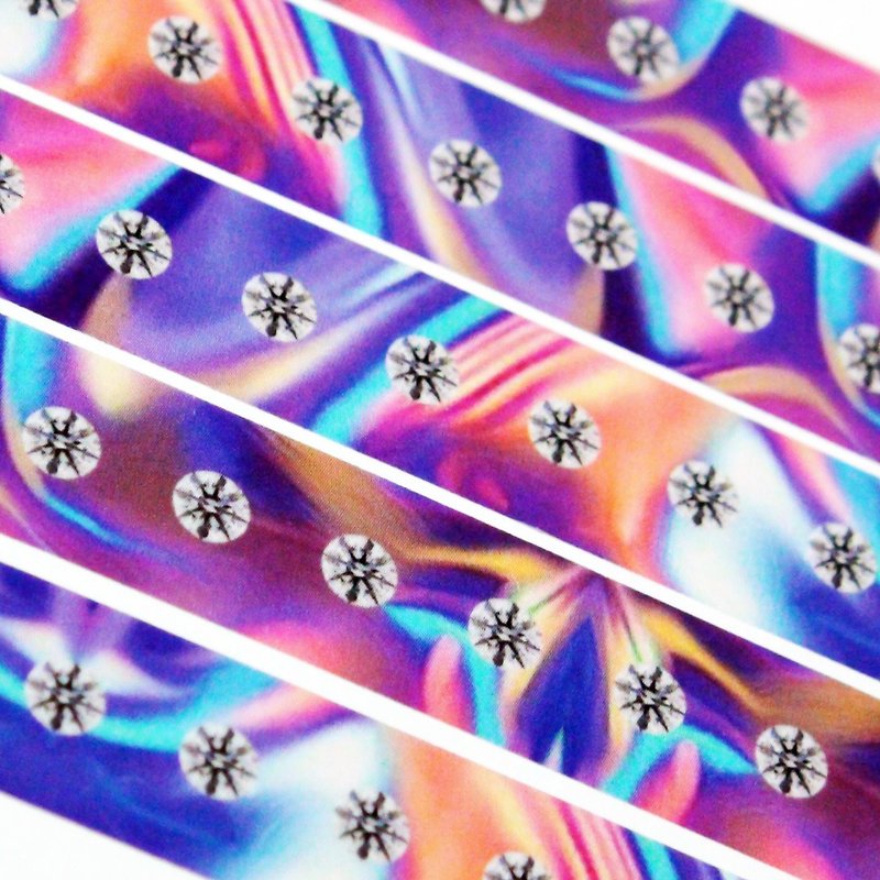 Customized Mini Washi Tape Rainbow Diamonds - มาสกิ้งเทป - กระดาษ 