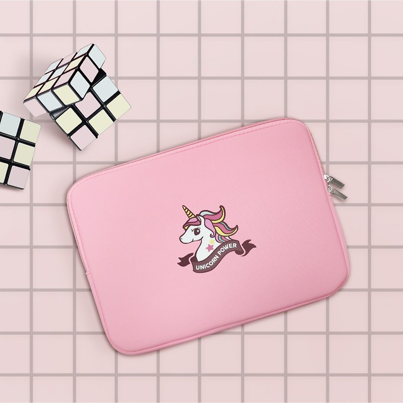 微甜幸福獨角獸MacBook Air/MacBook Pro/11,13,15吋,apple筆電包 - 電腦包/筆電包 - 橡膠 粉紅色