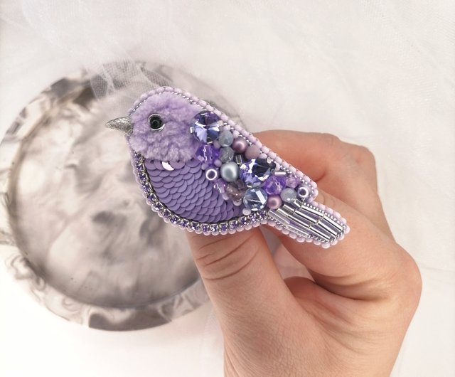 Purple brooches clearance in bulk