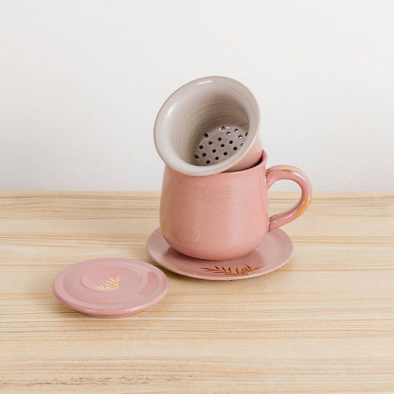 【Fuberdo】Tao Life Good Rhyme Cup-Sakura Powder - Teapots & Teacups - Pottery Khaki