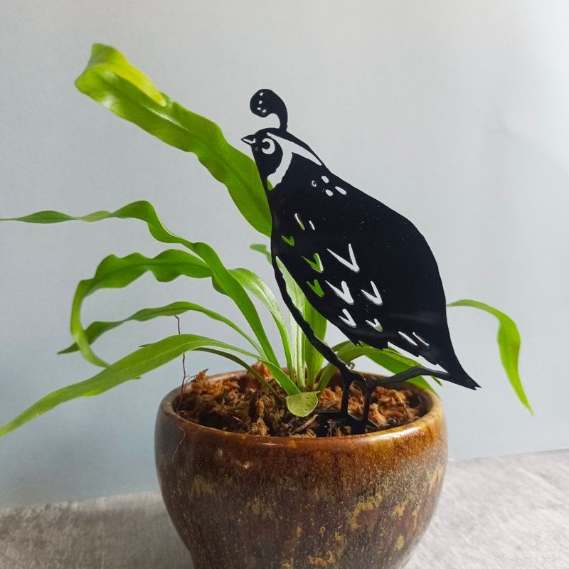 Small corner theater/interesting plant decoration/happy bird life series/quail appreciation - ตกแต่งต้นไม้ - อะคริลิค สีดำ