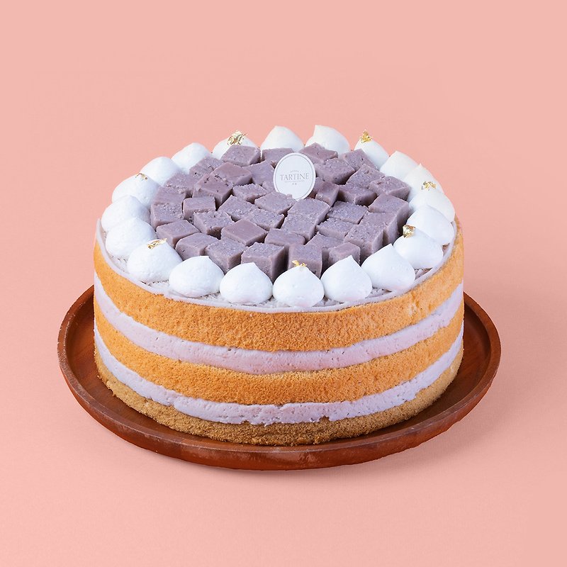 タロイモ モーメント 6-8 インチの誕生日ケーキ ラージ タロイモ泥ケーキ Tang Ti Tartine - ケーキ・デザート - 食材 パープル