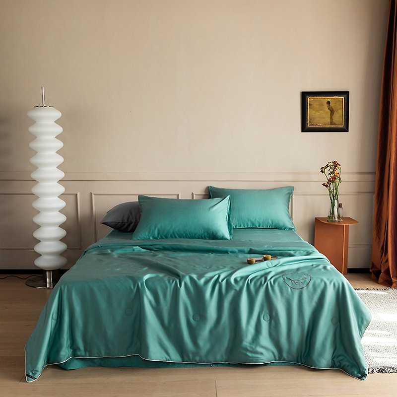 Top 60 Lyocell Tencel/Four Seasons Multifunctional Summer Cool Quilt (Double)/ The mint in your mouth - ผ้าห่ม - วัสดุอื่นๆ สีเขียว