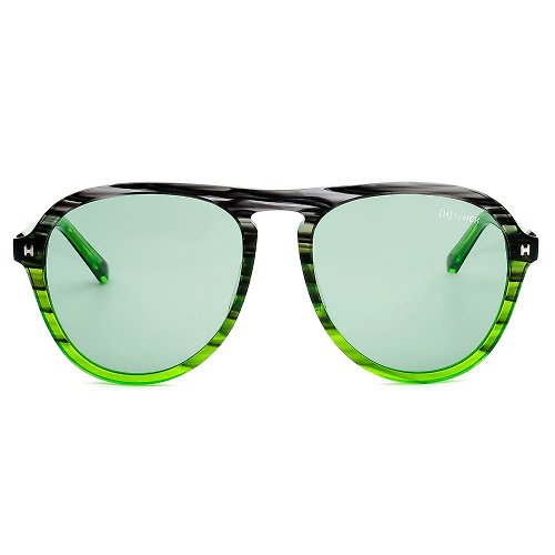 HEX Eyewear 墨鏡 | 太陽眼鏡 | 復古綠色條紋飛行員框 | 台灣製 | 膠框眼鏡