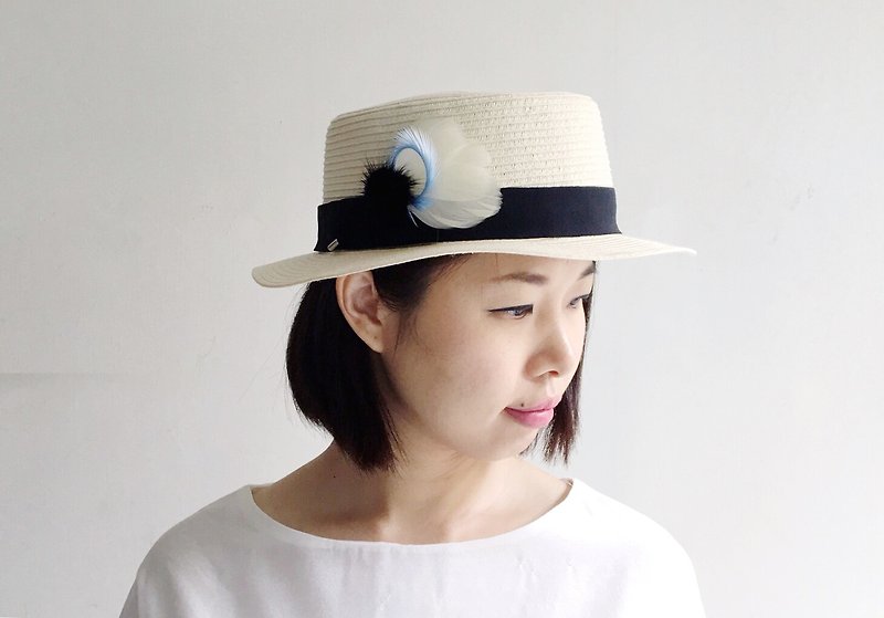[Accessories Series] Summer Clear Sky-Chest/Hat Pin Multi-Purpose - Brooches - Other Materials Blue